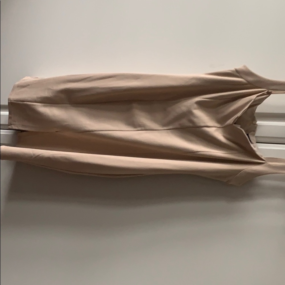 Fitted tan dress